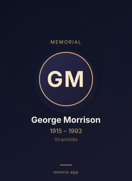 Memorial portrait of George Morrison