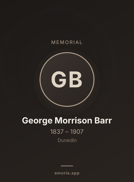 Memorial portrait of George Morrison Barr