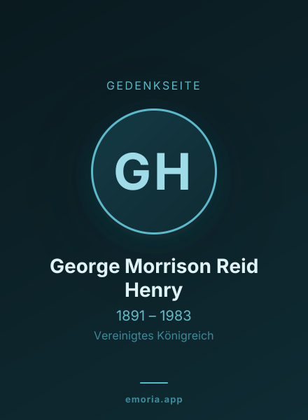 Gedenkportrait von George Morrison Reid Henry