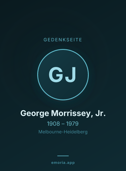 Gedenkportrait von George Morrissey, Jr.