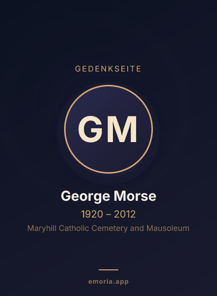 Gedenkportrait von George Morse