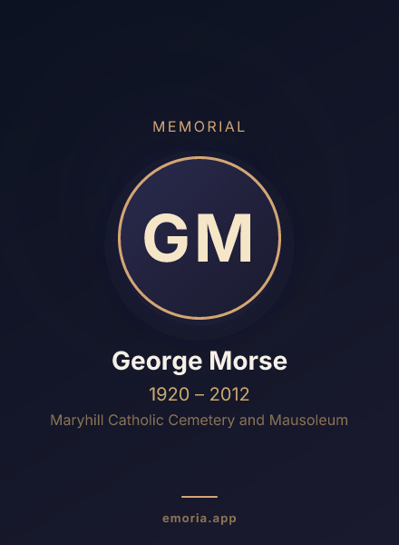 Memorial portrait of George Morse