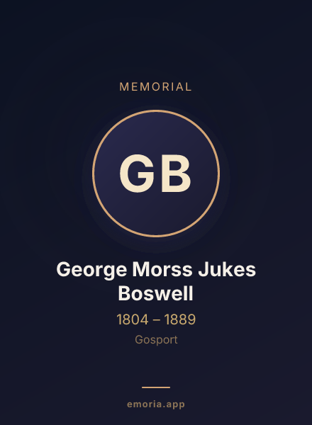 Memorial portrait of George Morss Jukes Boswell