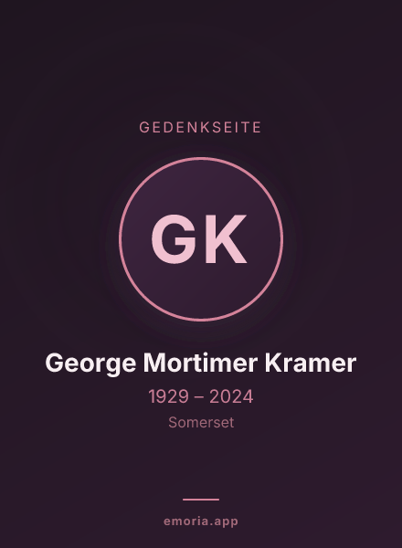 Gedenkportrait von George Mortimer Kramer