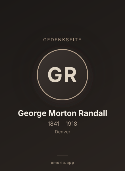 Gedenkportrait von George Morton Randall