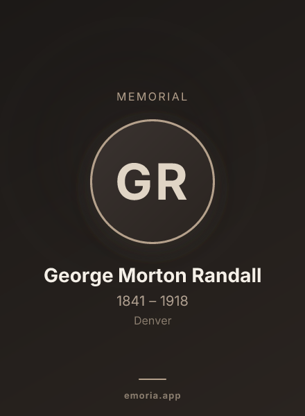 Memorial portrait of George Morton Randall