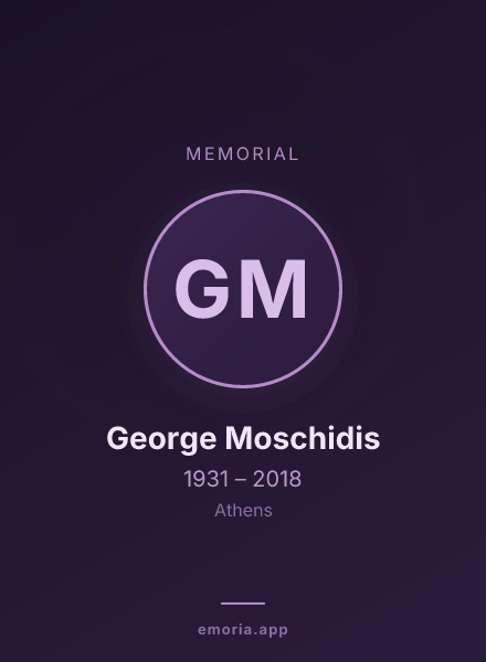 Memorial portrait of George Moschidis