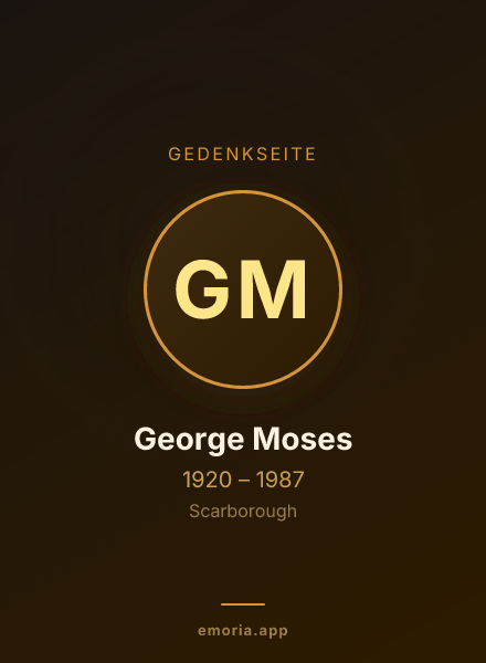 Gedenkportrait von George Moses