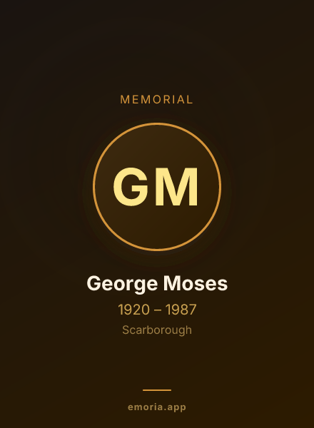 Memorial portrait of George Moses