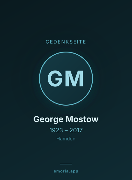 Gedenkportrait von George Mostow