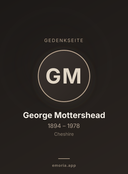 Gedenkportrait von George Mottershead