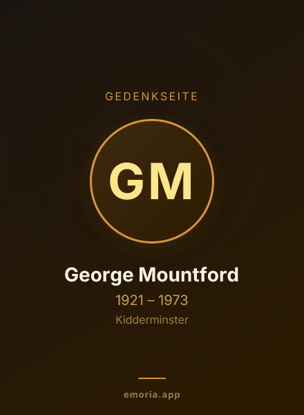 Gedenkportrait von George Mountford