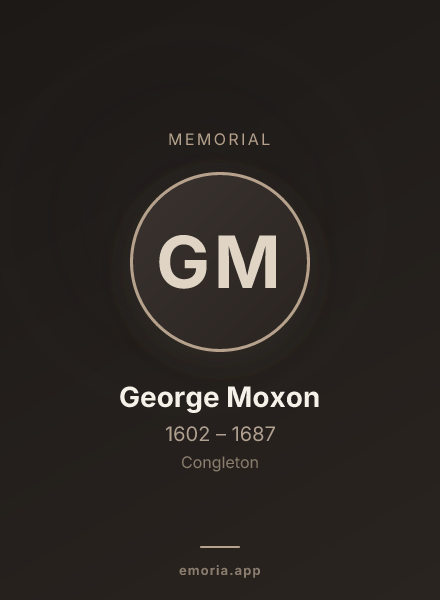 Memorial portrait of George Moxon