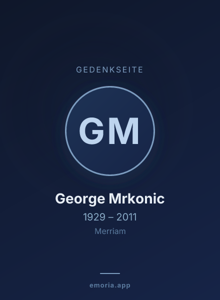 Gedenkportrait von George Mrkonic