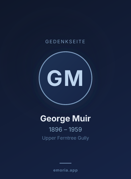 Gedenkportrait von George Muir
