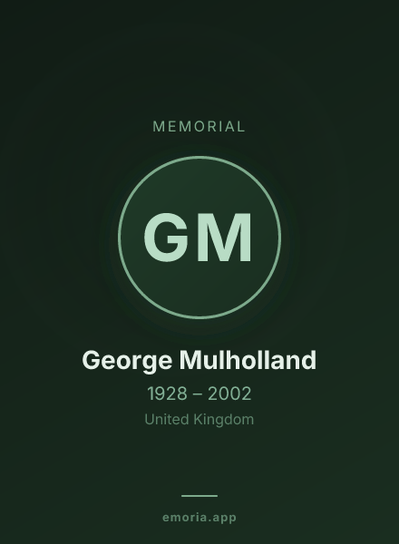 Memorial portrait of George Mulholland