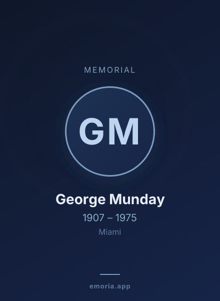 Memorial portrait of George Munday