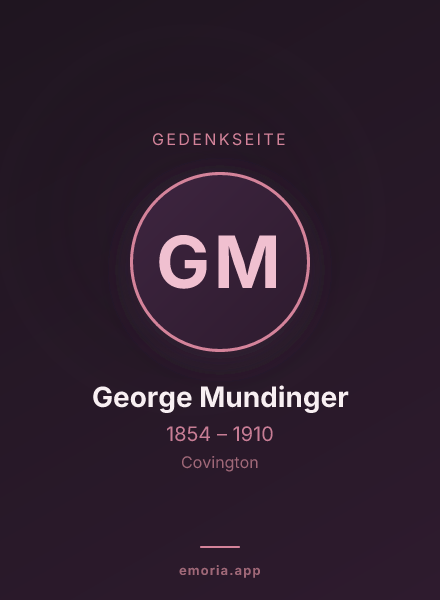 Gedenkportrait von George Mundinger