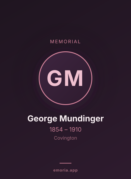 Memorial portrait of George Mundinger