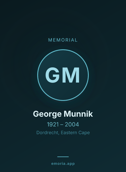 Memorial portrait of George Munnik