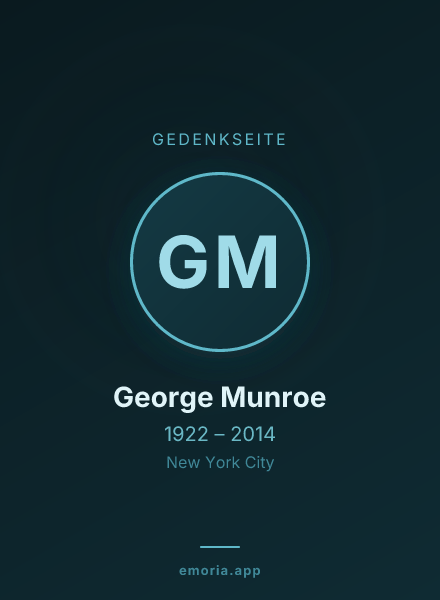 Gedenkportrait von George Munroe