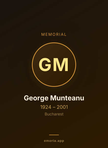 Memorial portrait of George Munteanu
