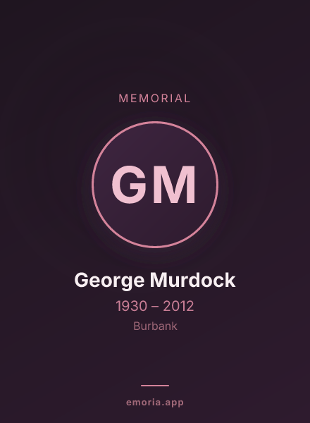 Memorial portrait of George Murdock