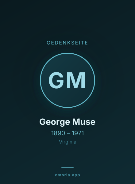 Gedenkportrait von George Muse