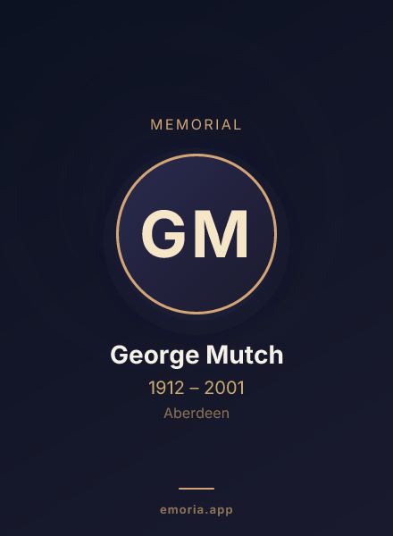 Memorial portrait of George Mutch