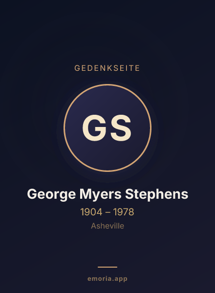 Gedenkportrait von George Myers Stephens