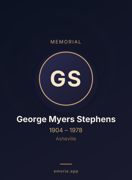 Memorial portrait of George Myers Stephens