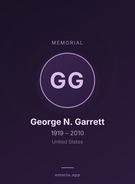 Memorial portrait of George N. Garrett