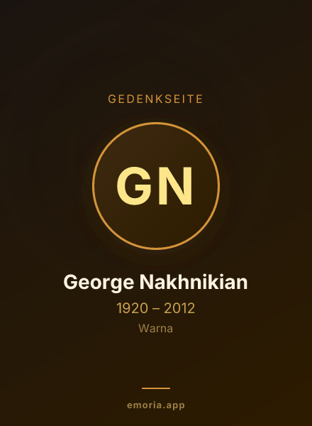 Gedenkportrait von George Nakhnikian