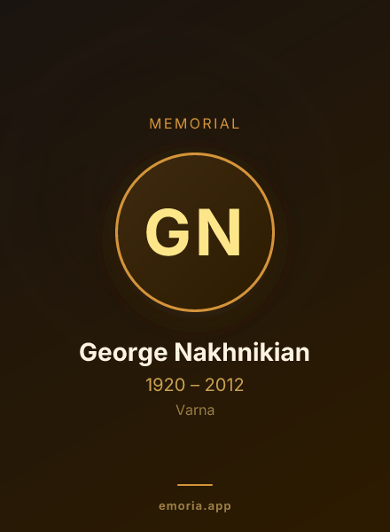 Memorial portrait of George Nakhnikian