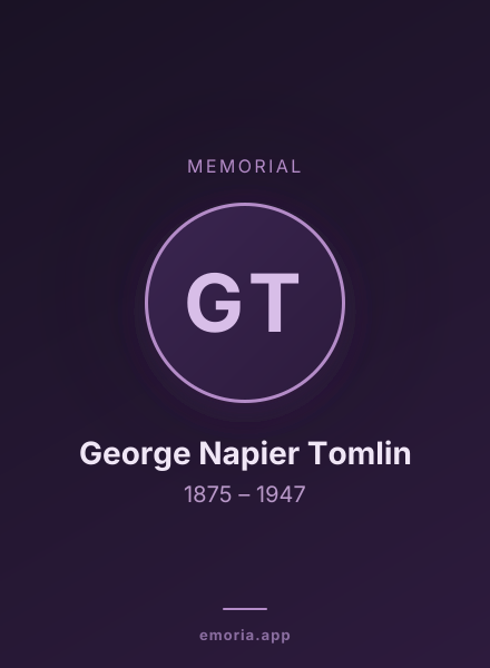 Memorial portrait of George Napier Tomlin