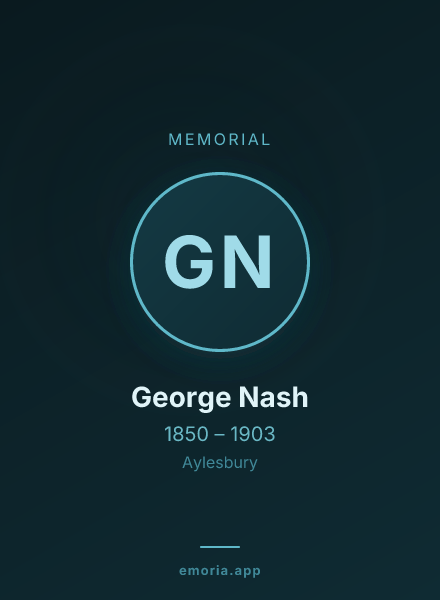 Memorial portrait of George Nash