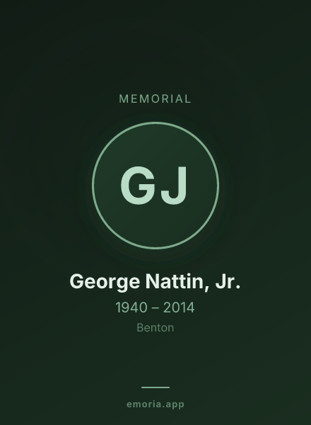 Memorial portrait of George Nattin, Jr.