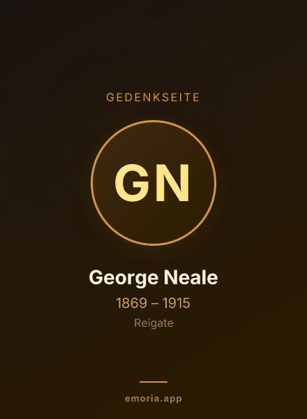 Gedenkportrait von George Neale