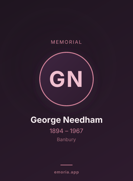 Memorial portrait of George Needham
