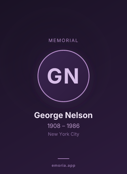 Memorial portrait of George Nelson