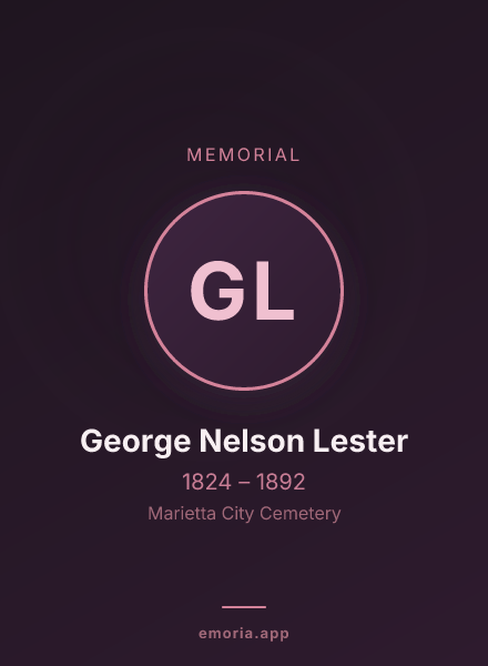 Memorial portrait of George Nelson Lester