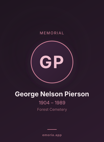 Memorial portrait of George Nelson Pierson