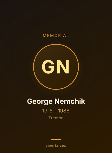 Memorial portrait of George Nemchik