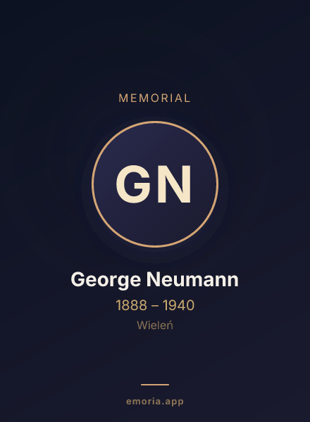 Memorial portrait of George Neumann