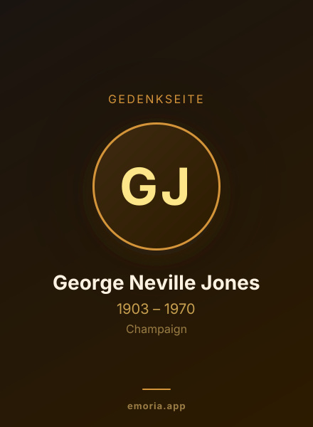 Gedenkportrait von George Neville Jones
