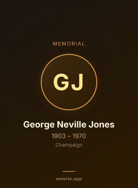 Memorial portrait of George Neville Jones