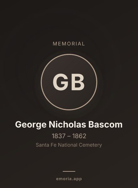 Memorial portrait of George Nicholas Bascom
