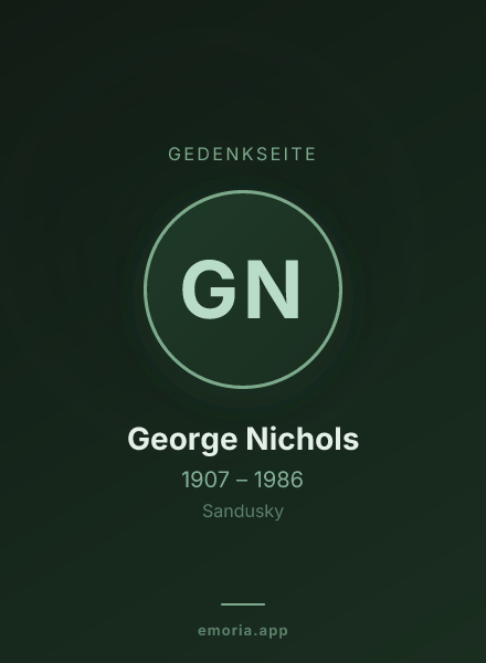 Gedenkportrait von George Nichols