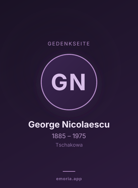 Gedenkportrait von George Nicolaescu