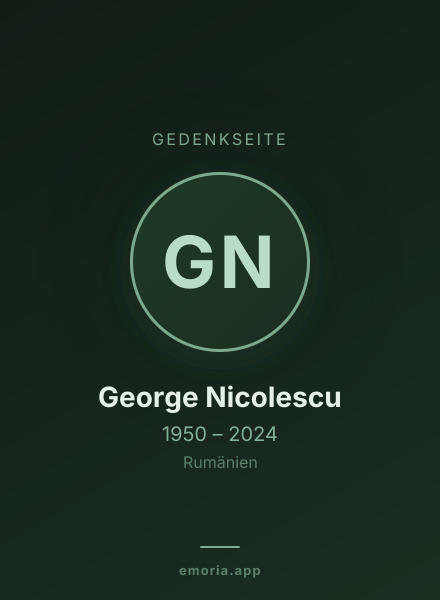 Gedenkportrait von George Nicolescu
